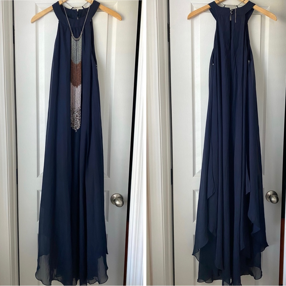 NWT Cocktail/Party/Wedding Guest Sheer Layared Maxi Dress